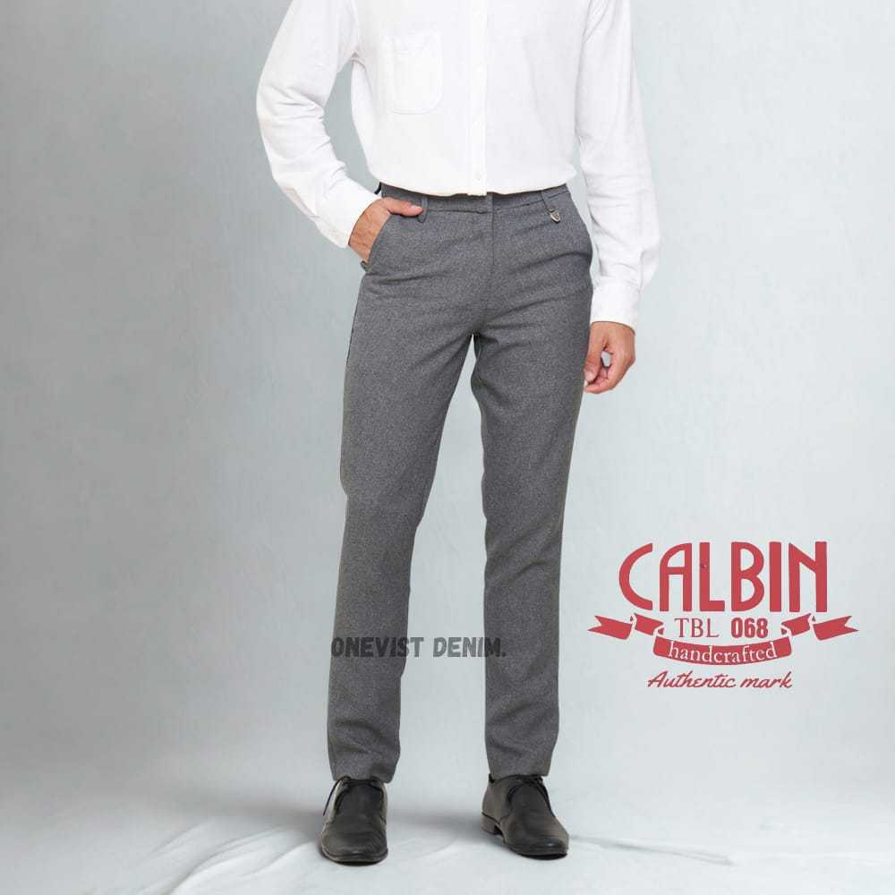 Jual CALBIN | Celana Formal Kantor Pria Bahan Dasar Kain Semi Woll ...