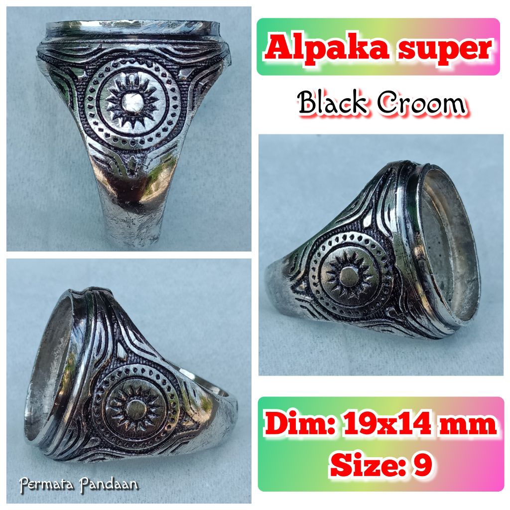 Jual emban batu akik alpaka super ukir full.49 | Shopee Indonesia