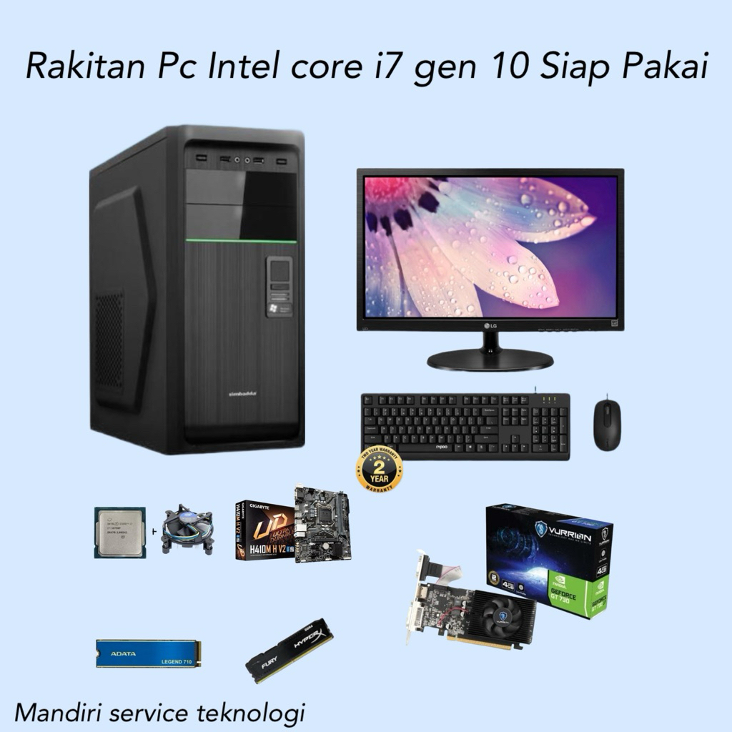 Jual Rakitan PC / Komputer Intel Core i7 Gen 10 LGA 1200 DDR4 NVME For ...