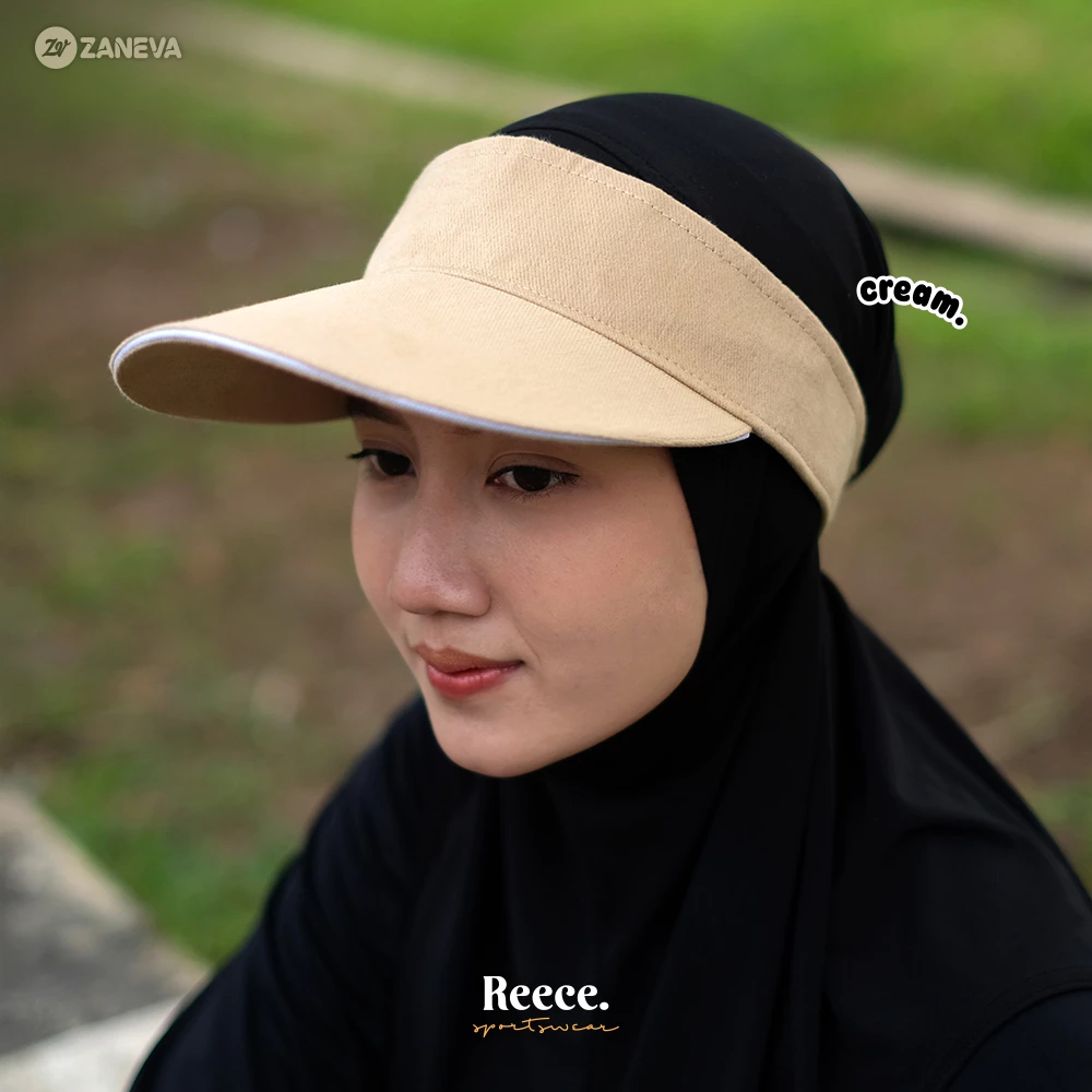 Zaneva Reece Visor Topi Sport untuk Golf Tenis Jogging dan Olahraga Modern Kekinian