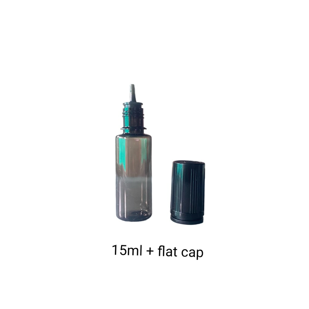 Jual BOTOL CHUBBY 15ml 20ml FLAT CAP / BOTOL TETES 15ml 20ml BLACK ...