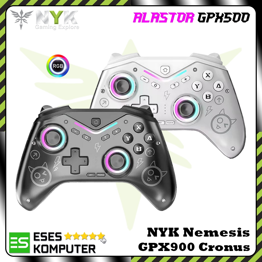 Jual Gamepad NYK Nemesis Cronus GPX900 GPX-900 Wireless RGB Tri-Mode ...