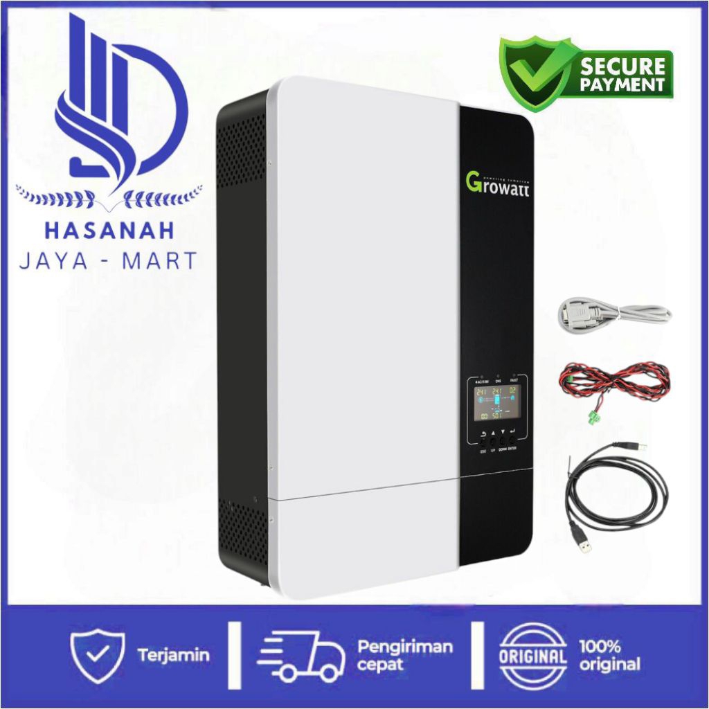 Jual Growatt Spf5000Es 5Kw Off Grid Solar Inverter 48V Lithium Battery ...