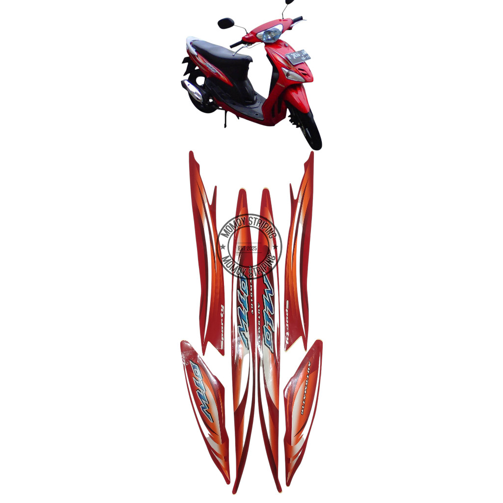 Jual STIKER STRIPING MIO 2007 MERAH | Shopee Indonesia