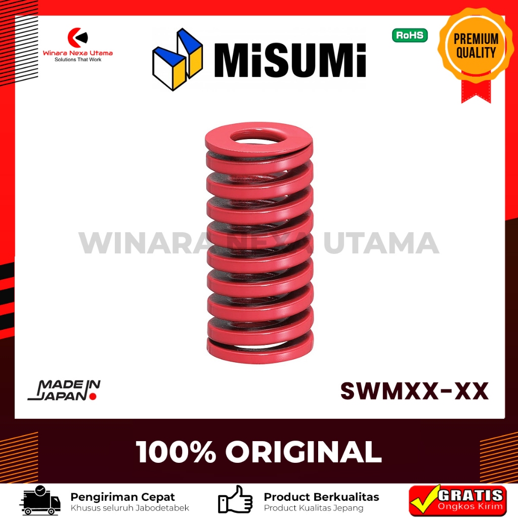 Jual Per Springs Misumi Original Japan - SWMXX-XX - Merah (Keras ...