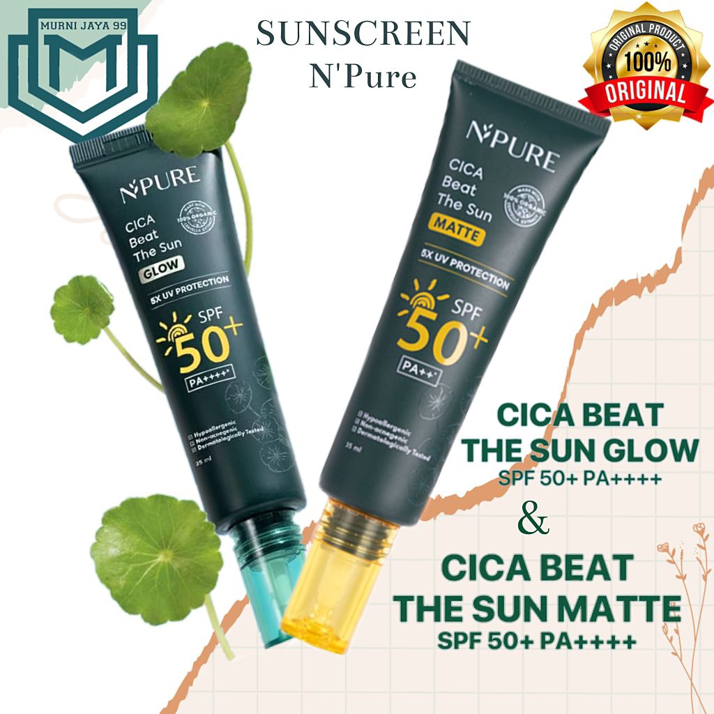Jual ORI !! N'PURE CICA BEAT THE SUN MATTE/ GLOW SPF 50 | Shopee Indonesia
