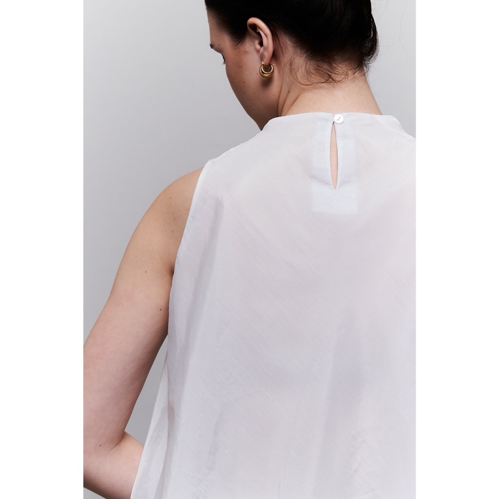 Jual PAFON Sol Sheer Top - Broken White | Shopee Indonesia