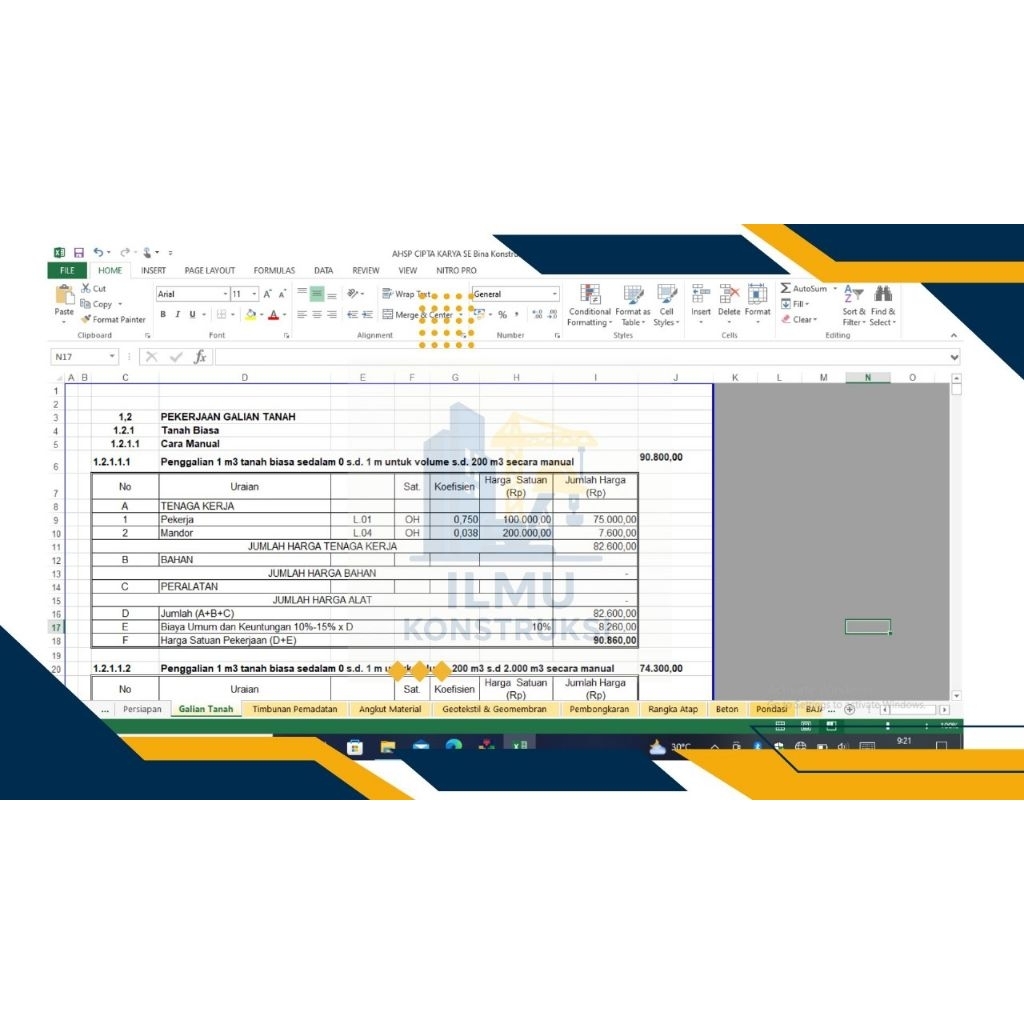 Jual Analisa Harga Satuan Pekerjaan (AHSP) CIPTA KARYA Tahun 2025 ...