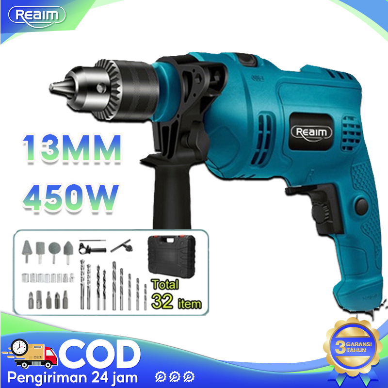 Jual Reaim 13MM Mesin Bor Listrik Impact Drill Listrik Bor Beton Bor ...