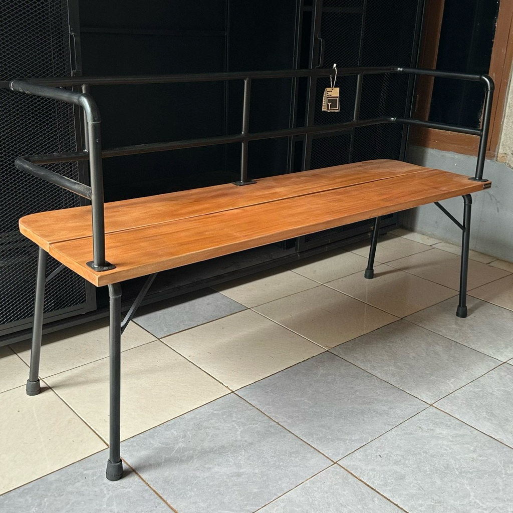 Jual Bench kayu pipa besi industrial | Shopee Indonesia