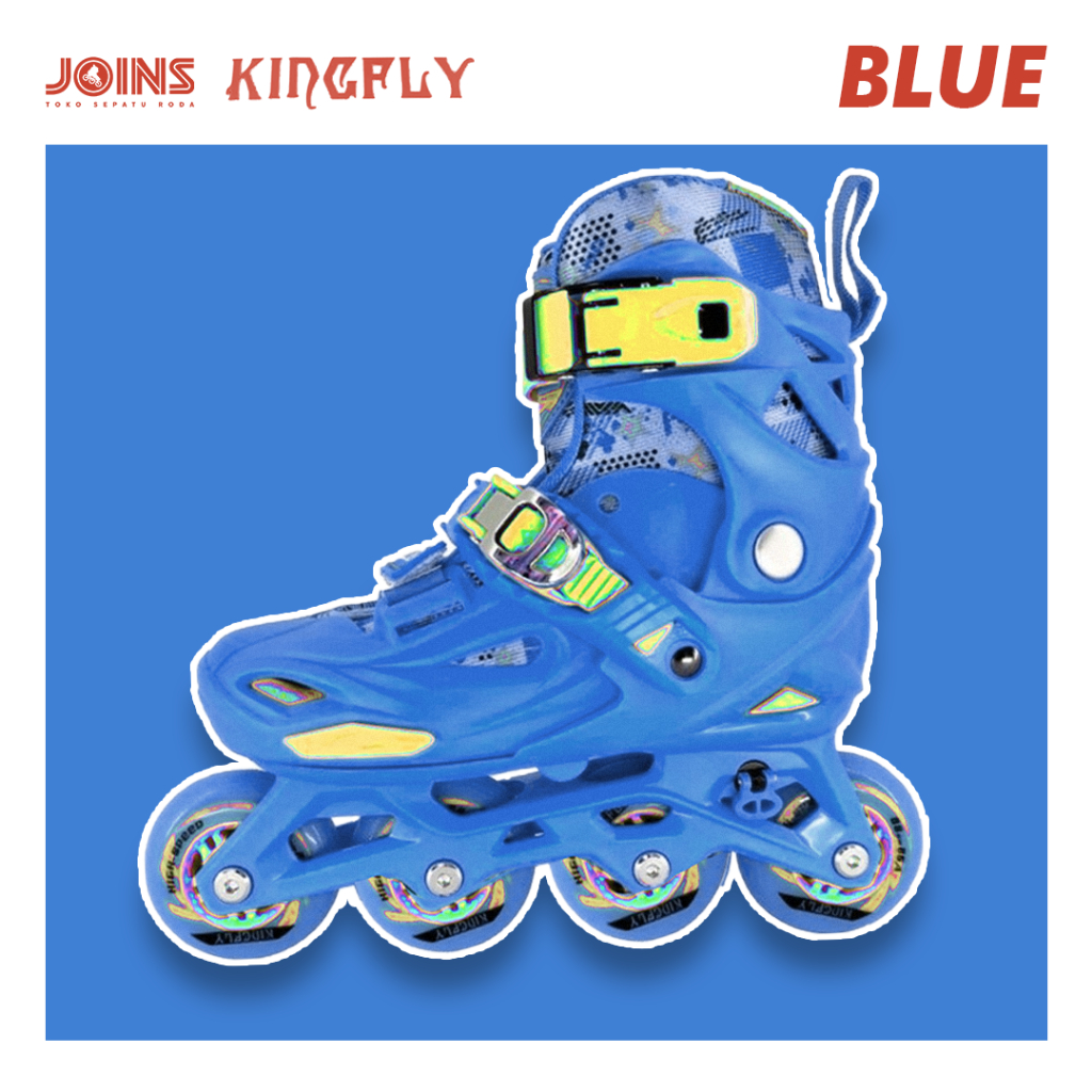 Jual Sepatu Roda Anak Inline Skate anak Kingfly Biru (Bukan Cougar atau ...
