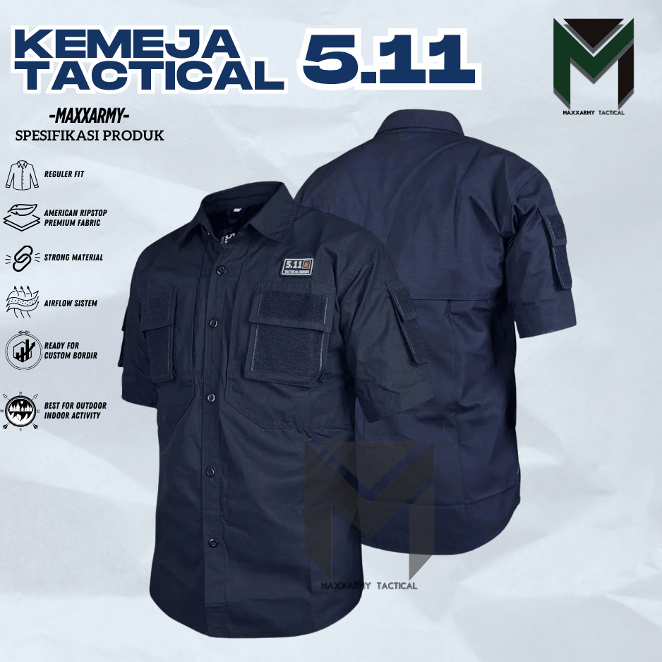 Jual Kemeja Tactical Lengan Pendek Pria Bahan Ripstop TR Premium Cocok ...