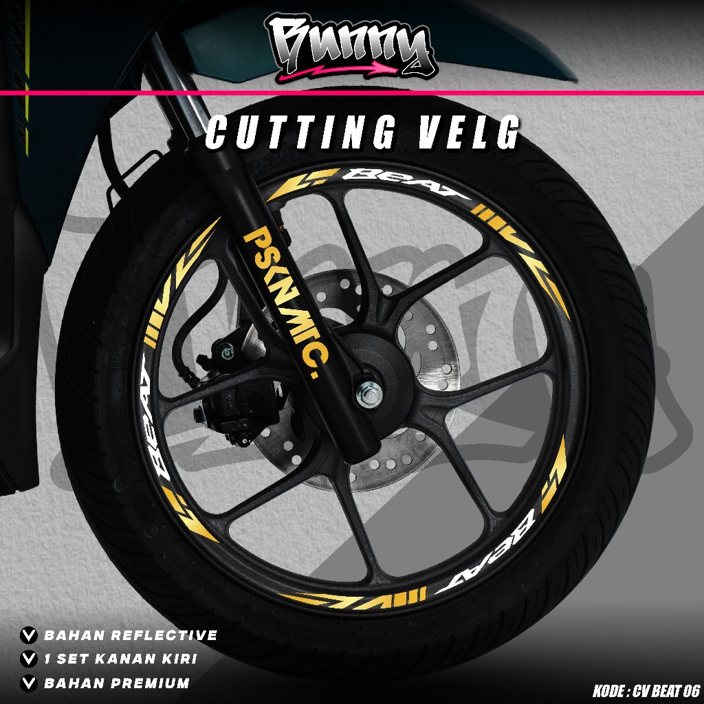 Jual (COD TERBARU) Cutting Sticker List Velg Motor Honda Beat Fi Old ...