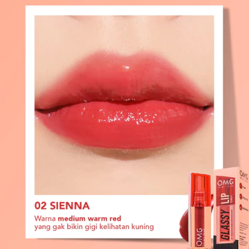 OMG OH MY GLAM Glassy Lip Tint 2g Lip Tint Warna Intense Tahan 12 Jam NEW SHADES