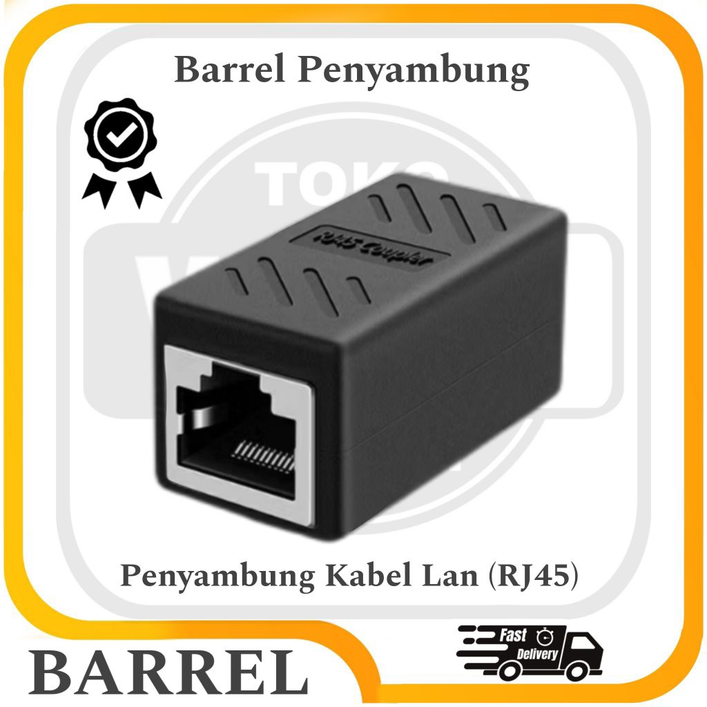 Jual Barrel Penyambung Konektor Kabel Lan UTP RJ45 barel sambungan ...