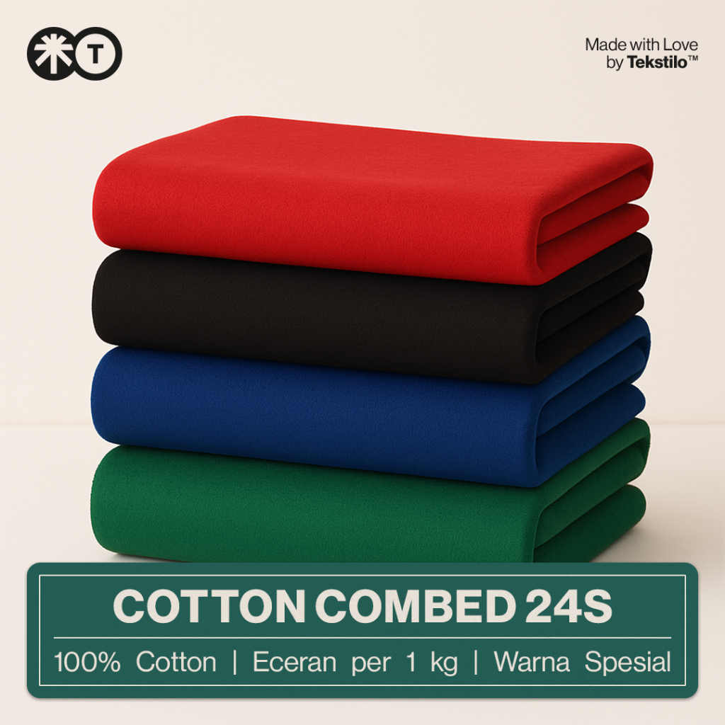 Jual TEKSTILO Kain Cotton Combed 24s 1 kg Eceran – Bahan Kaos Katun ...