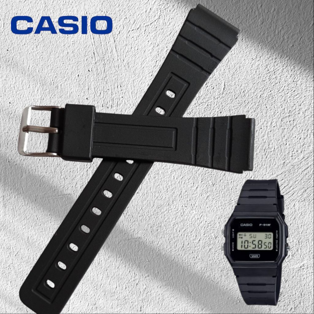 Jual STRAP JAM TANGAN CASIO F91W F-91W F-95 F-105 W-59 TALI JAM CASIO ...