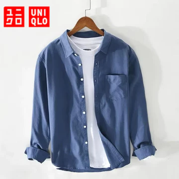 Kemeja Overshirt Pria Polos Lengan Panjang Slim Fit Casual Premium