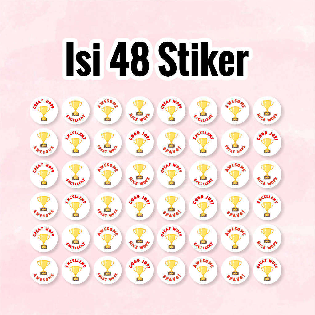 Jual 48 Pcs Trophy Reward Sticker Anak – Stiker Hadiah Penghargaan ...