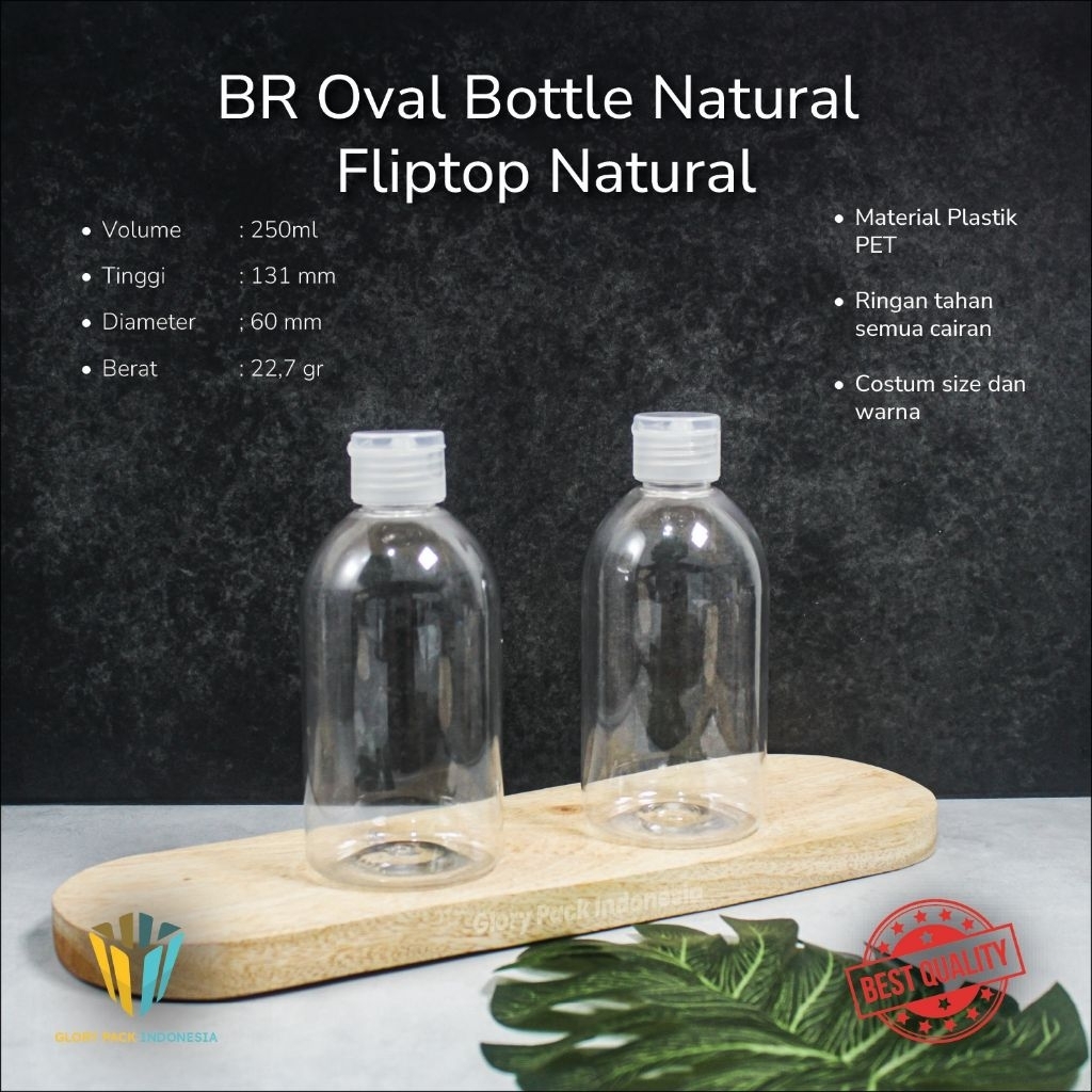 Jual BR Botol Pet Oval Fliptop 250ml Set Varian Warna N24 Line | Shopee ...