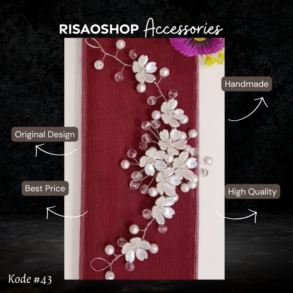 Jual Headpiece | bando | bandana manik manik | mahkota tiara rambut ...