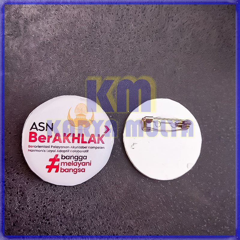 Jual Bros Berakhlak ASN Bulat Pin ASN Berakhlak Bulat - Karya Mulya ...