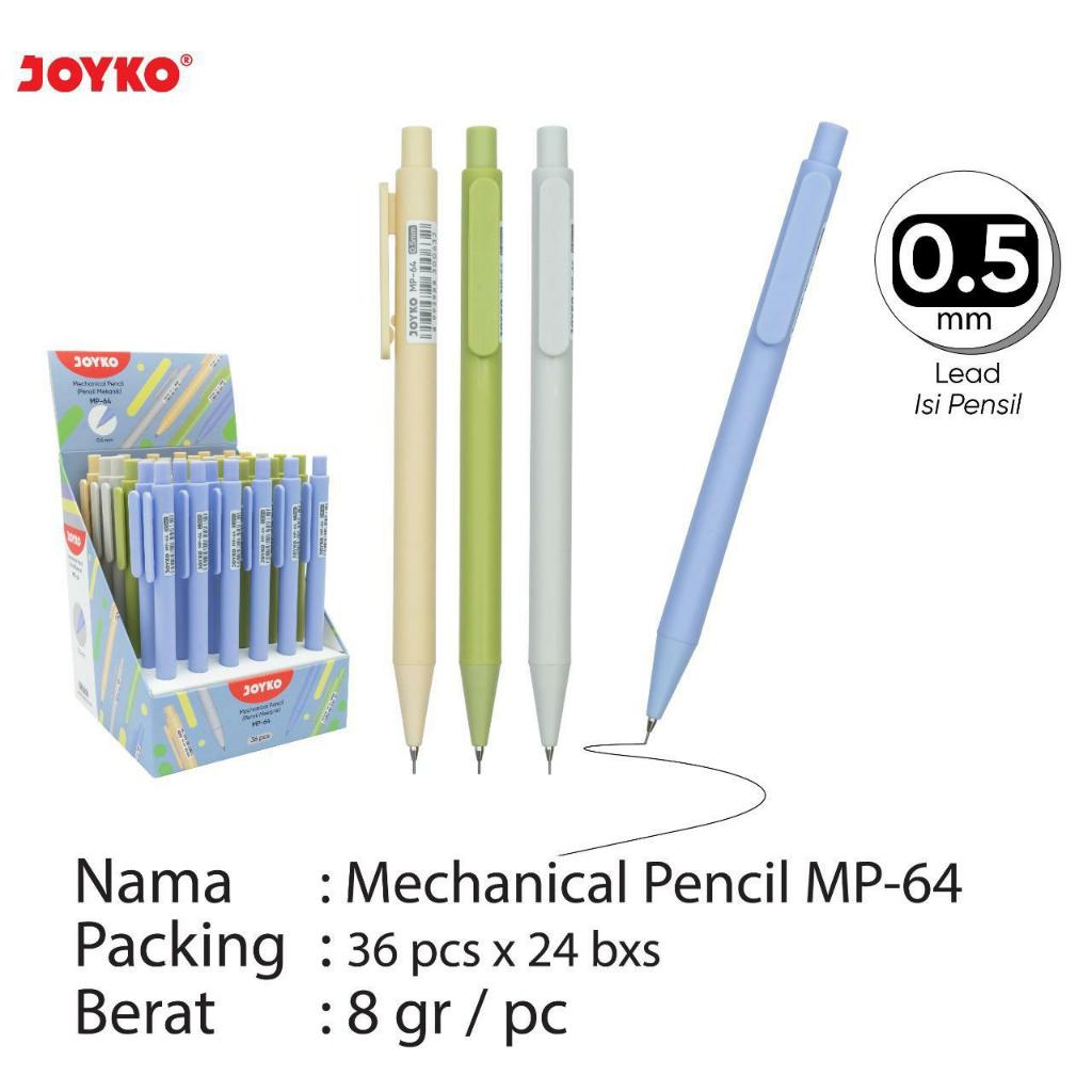 Jual PENSIL MEKANIK JOYKO MP-64 / 0,5 MP64 MECHANICAL PENCIL MINIMALIS ...