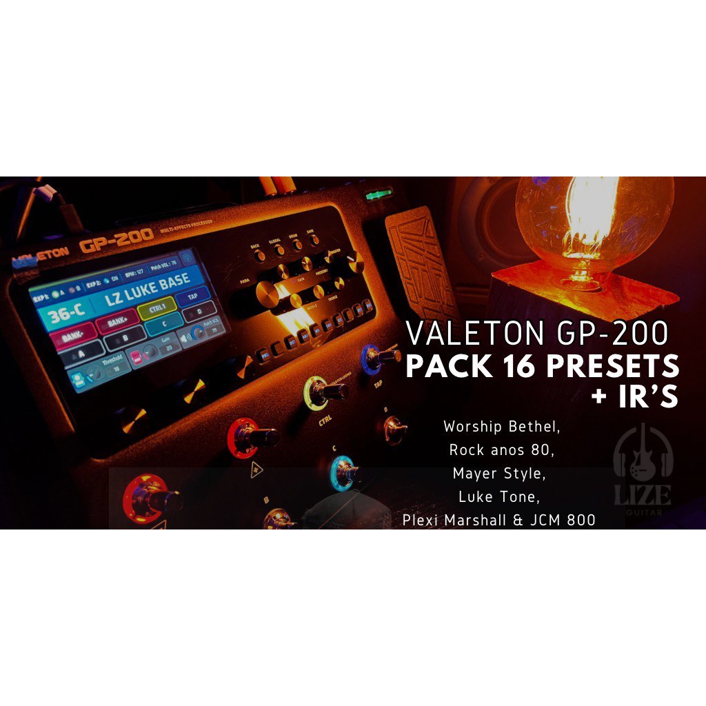 Jual VALETON GP-200 PRESETS LT & JR | PACK 16 + IR´S LIZE GUITAR ...