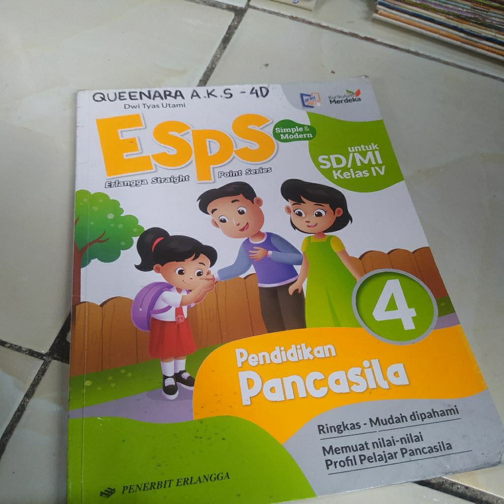 Jual ESPS PENDIDIKAN PANCASILA UNTUK SD/MI KELAS IV KURIKULUM MERDEKA ...