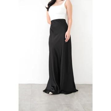Jenn Rose Hilda Maxi Satin Silk Skirt Rok Satin 110Cm Rok Satin Panjang