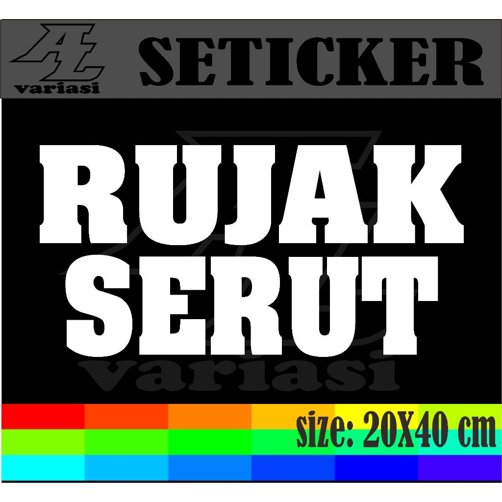 Jual cutting stiker temepelan nama jualan rujak serut dengan ukuran ...