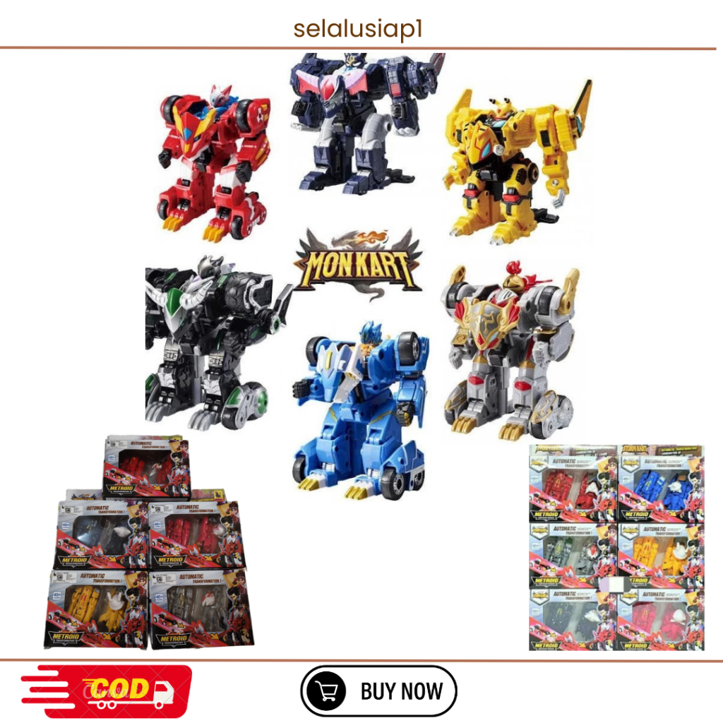 Jual Terbaru Mainan Anak Robot War Best Monkart Storm Kart Metroid 6 ...