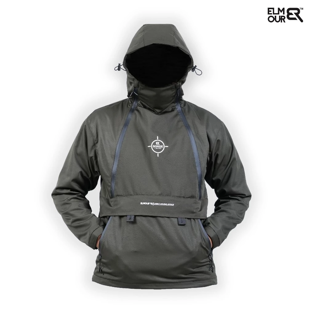 Elmour Jaket Pria GorpCore Anorak Tebal Hangat Windproof Gorge Series Uniform