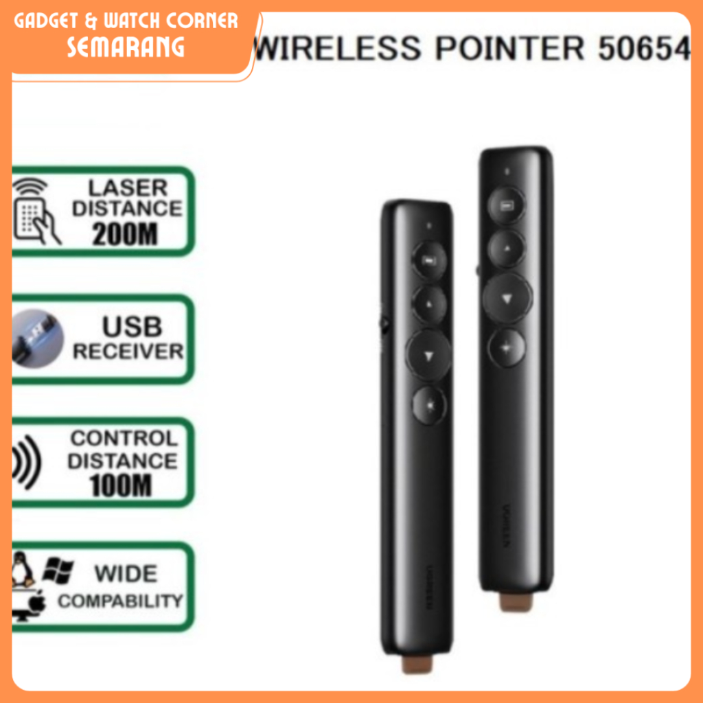 Jual UGREEN Laser Pointer Remote Controller Presenter Wireless 2.4ghz ...
