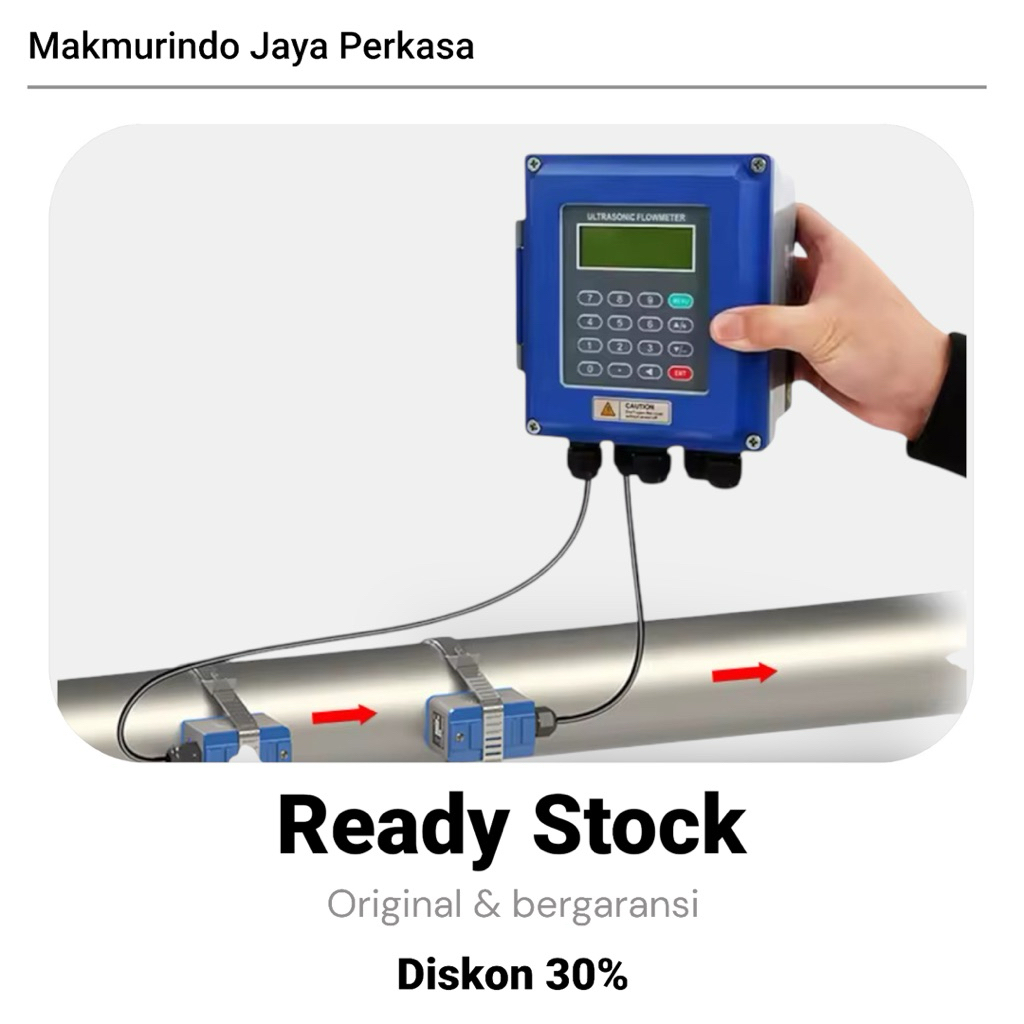 Jual Flow Meter TUF2000B 50-700mm TM-1 Ultrasonic Water Flowmeter TUF ...