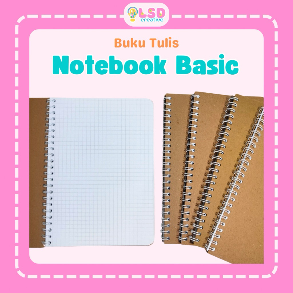 Jual Notebook Basic Estetik A5 isi Bookpaper HVS | Shopee Indonesia
