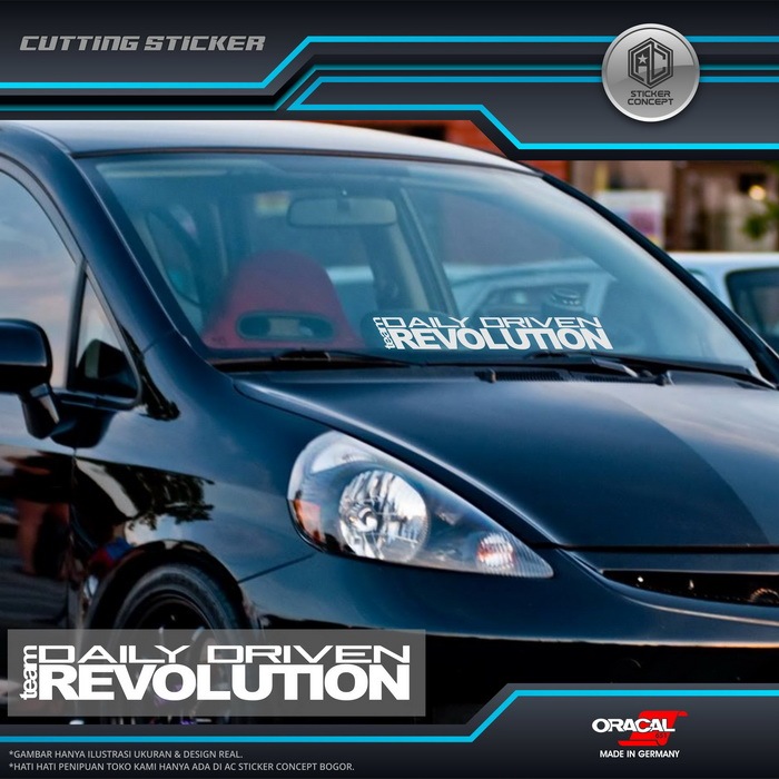 Jual Sticker Cutting Daily Driven Revolition Team Jdm Style Stiker Kaca ...