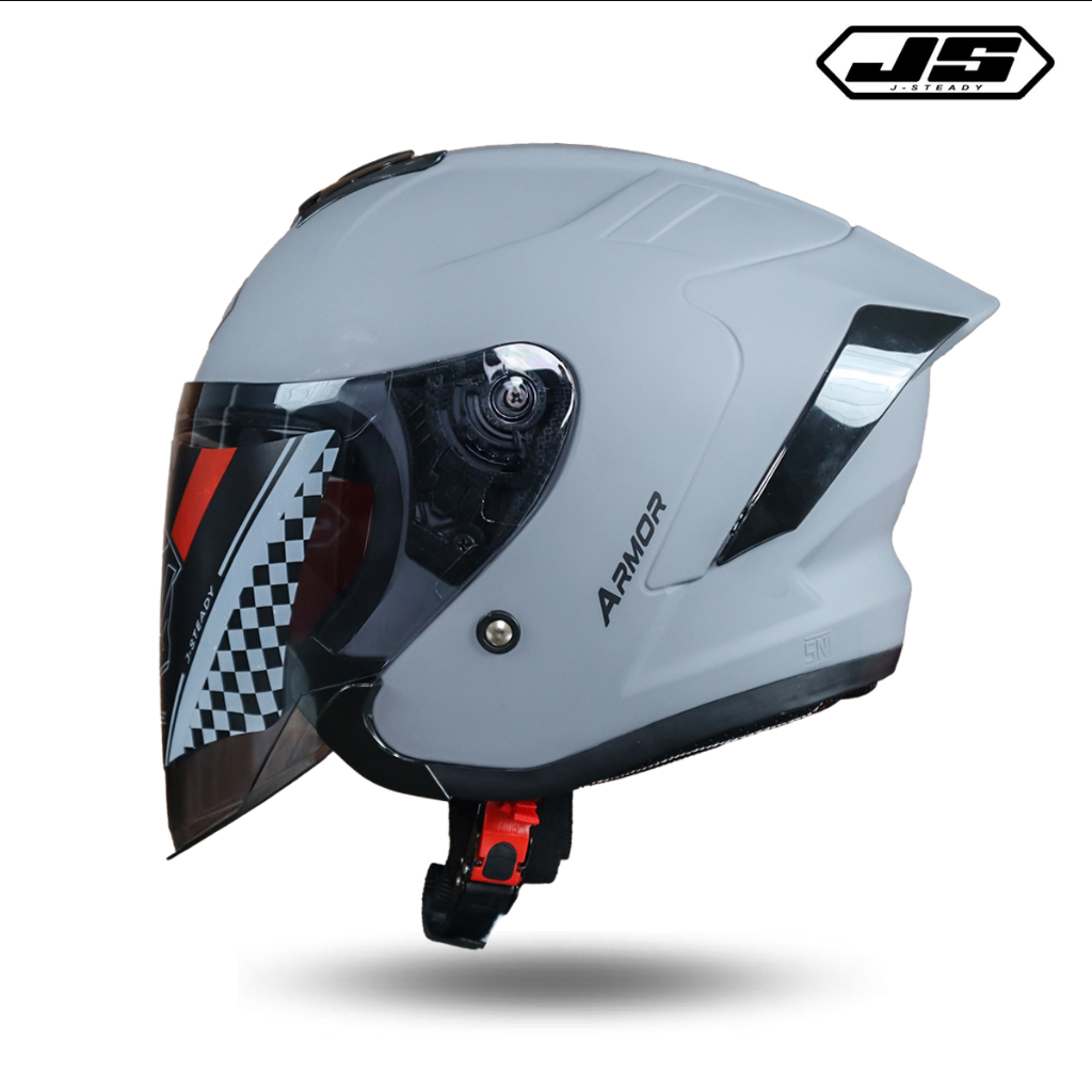 Jual Helm JS ARMOR Solid Half Face Original SNI/Helm Pria Wania/Helm ...