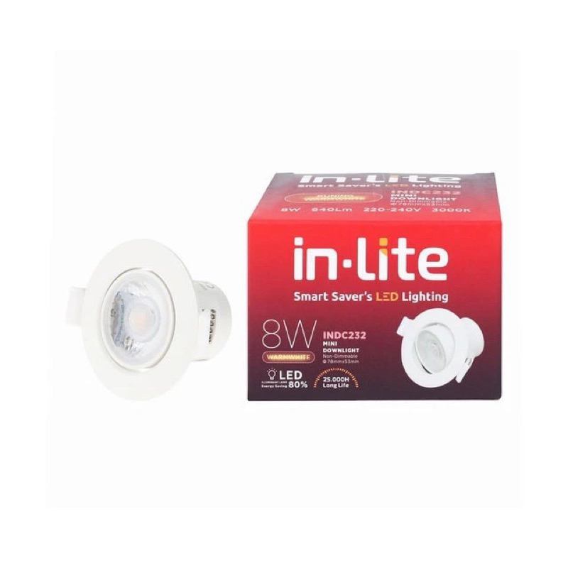 Jual INLITE Downlight mini led spotlight spot light 3W 5W 8W 3000k ...