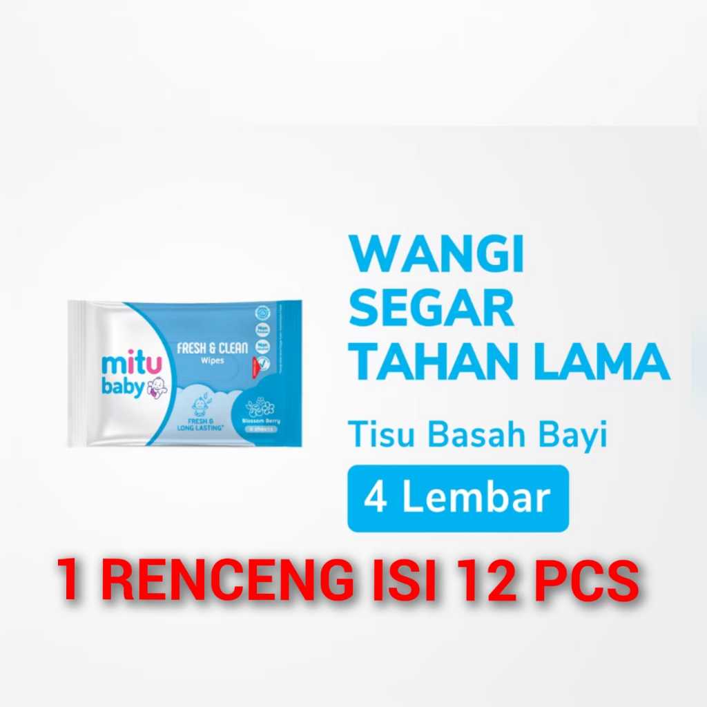 Jual MITU TISSUE BASAH MINI / 1 RENCENG ISI 12 PCS | Shopee Indonesia