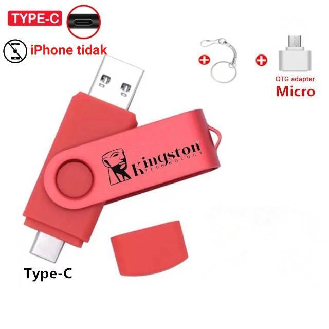 kingston 2TB 1TB flash drive 3in1 OTG free C-type OTG USB mini flash drive  Pendrive for high-speed pen drive for mobile phones/tablets/PC