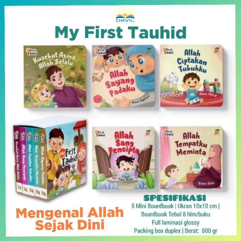(ORVIL) 5 buku boardbook My First Tauhid. Buku Anak Muslim Ziyadbooks Visi Mandiri