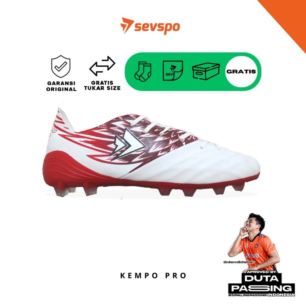 Jual (Promo Sevspo) Sepatu Bola Sevspo kempo Garuda Pro Original White ...