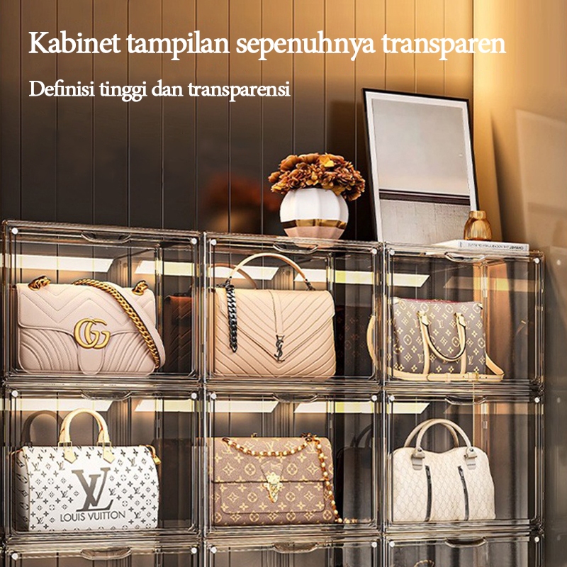 Jual Acrylic Transparent Storage Display Box Kotak Penyimpanan Sepatu ...