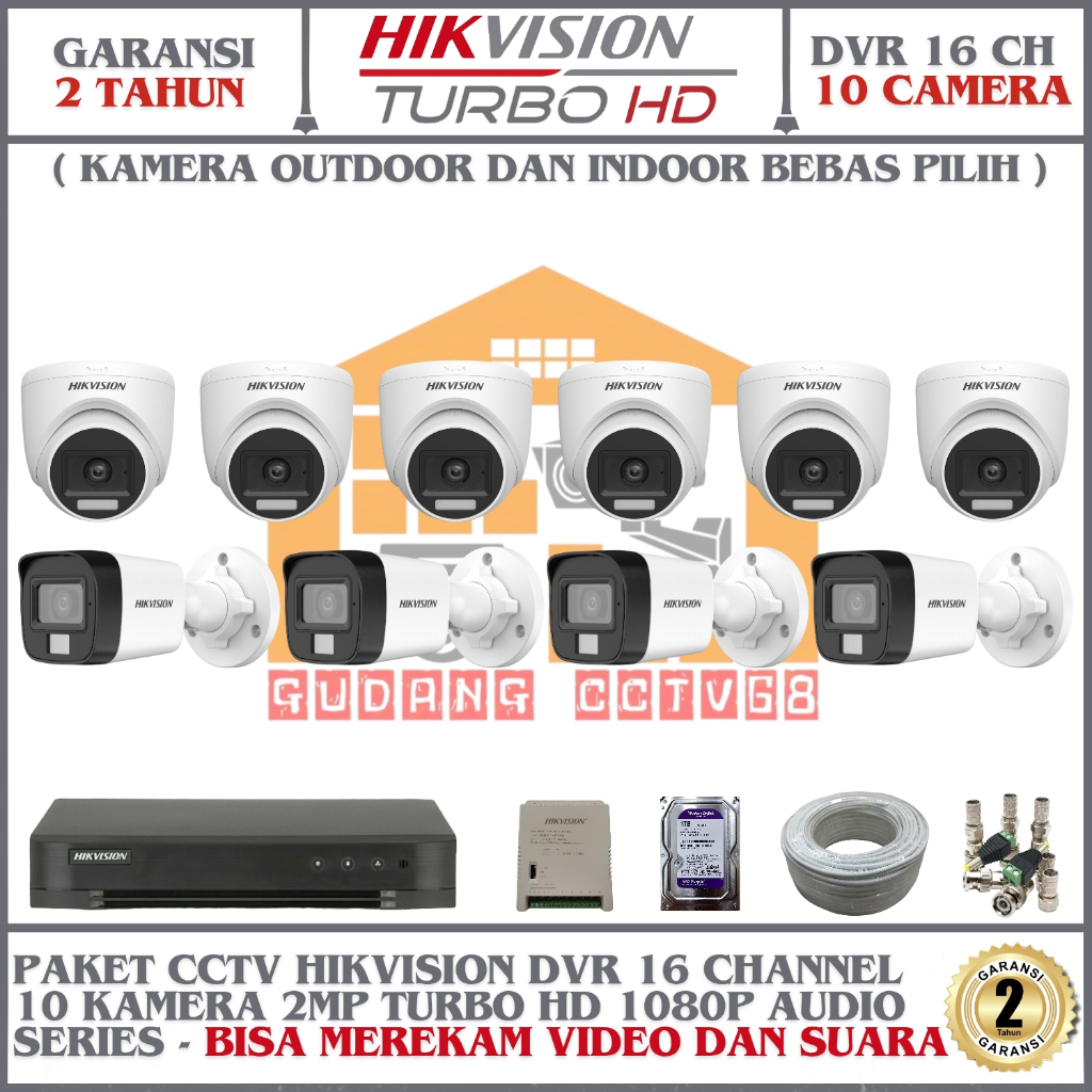 1080p Hikvision Hd Dvr Paket CCTV Hikvision DVR 16 Channel 10