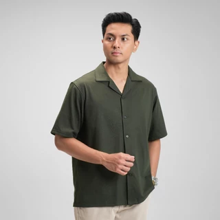 THE CRIMIE TWILL STRETCH SHIRT Open Collar Shirt crimie 2020SS