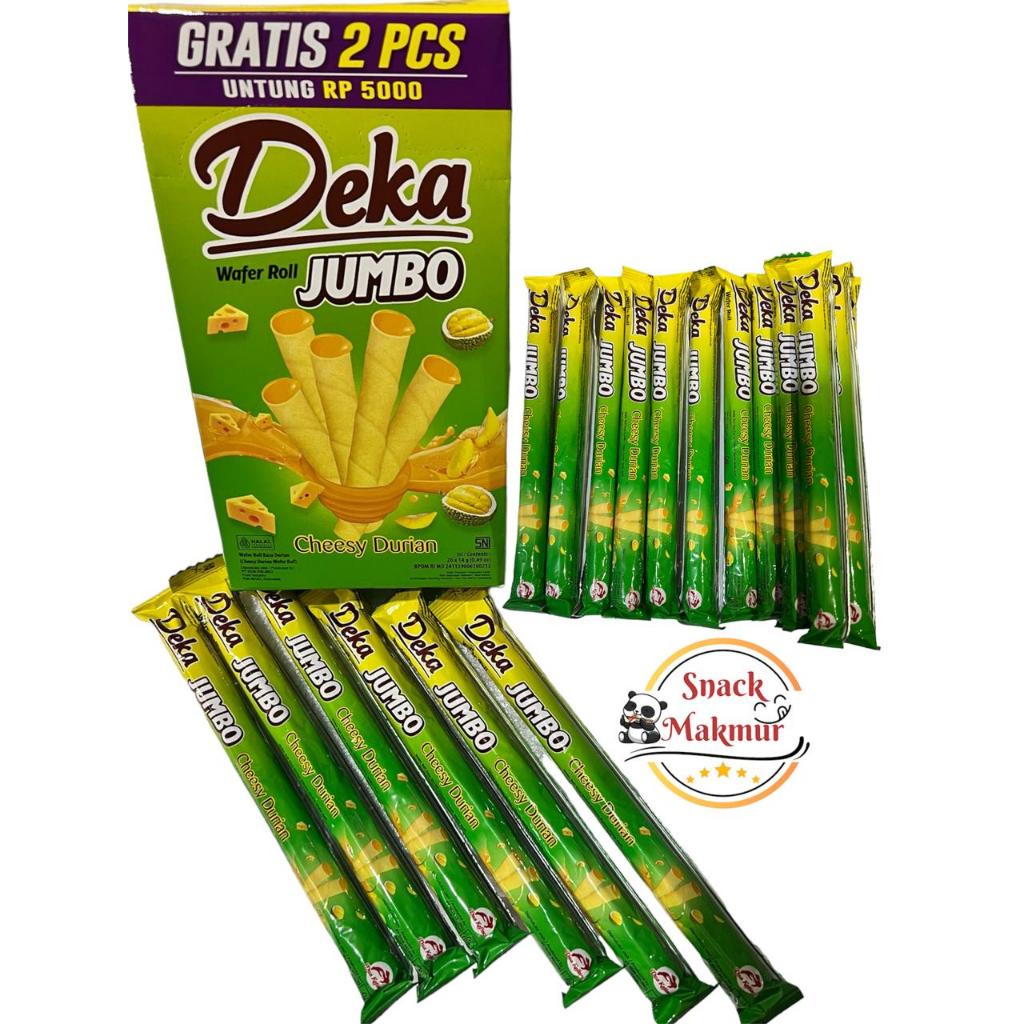 Jual Deka Wafer Roll Jumbo (1 pack isi 20 pcs) RASA DURIAN | Shopee ...