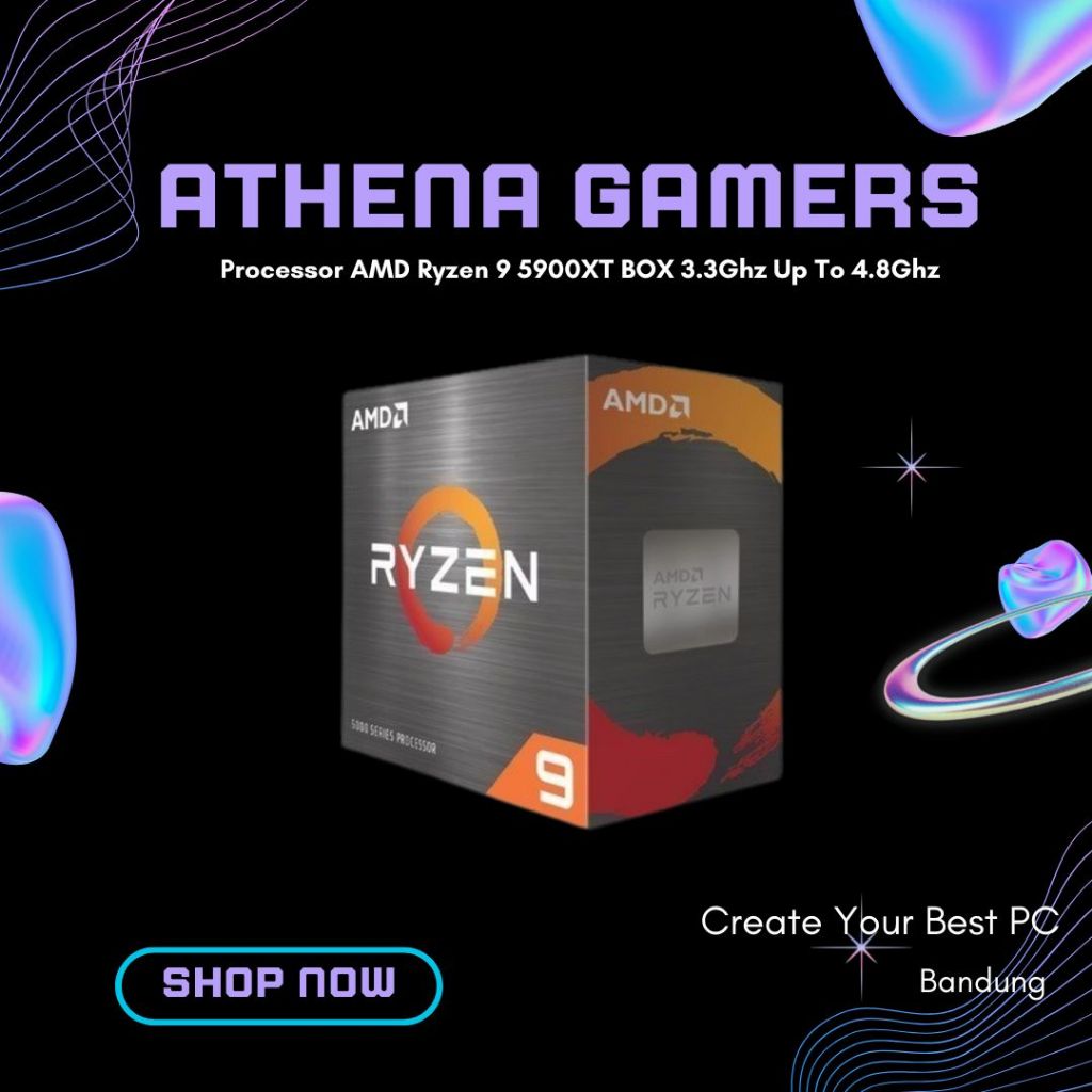 Jual Processor AMD Ryzen 9 5900XT BOX 3.3Ghz Up To 4.8Ghz | Athena ...