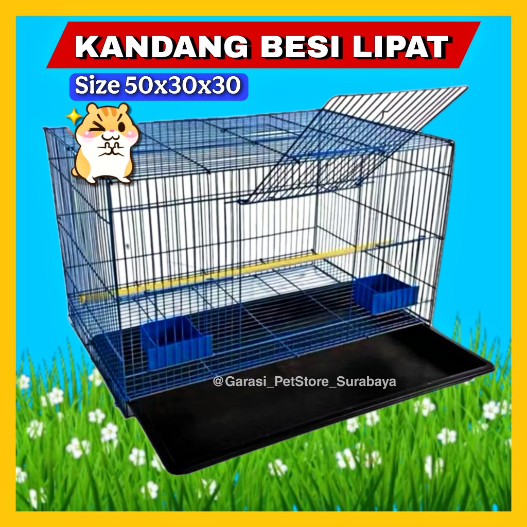 Jual GPSS- Kandang Besi Lipat Size 50x30x30 Kandang Kucing Kelinci