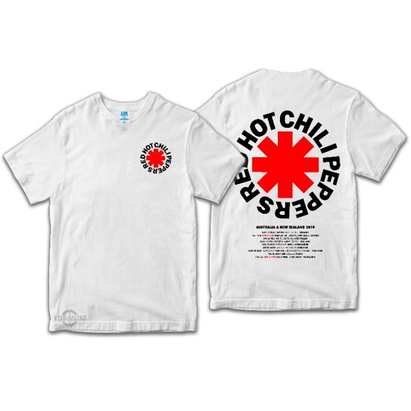 Jual Kaos RED HOT CHILLI PEPPERS MOTHER EARTH TOUR PUTIH | Shopee